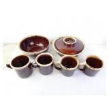 Lot of Vintage McCoy Brown Glazed Stoneware Bowls