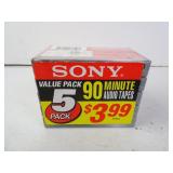 New 5pk Sony High Fidelity Normal Bias 90 Minute