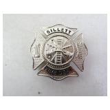 Gillet Wisconsin Fire Department Cross Badge