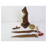 Lot of Misc. Carved Wood Dï¿½cor Items