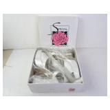 NIB Saugus Shoes White Satin Size 8 High Heels