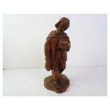 11" Carved Wood Traveling Man Statue - Made in