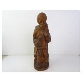 15" Carved Wood Man Statue