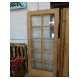 Unused 36"x 80" Oak French Door - No hinge