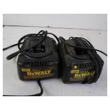Two DeWalt 7.2-18v Chargers