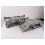 Two Small Live Traps - 17" x 5" x 5"