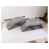 Two Small Live Traps - 17" x 5" x 5"