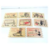 Lot of 8 Wood Vintage Post Cards