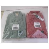 Lot of 2 New L.L. Bean Mens Medium Tall Button Up
