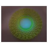 Antique Vaseline Uranium Glass Opalescent Fluted
