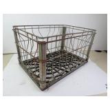 Vintage Morning Glory Wire Milk Crate