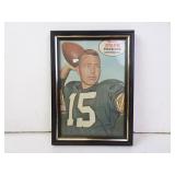 Vintage Bart Starr 7x5 Packers Framed Photo Card