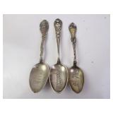 Lot of 3 Sterling Silver Indiana State Souvenir