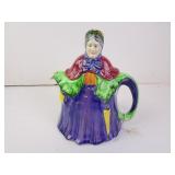Vintage Little Old Lady Ceramic Teapot with Lid