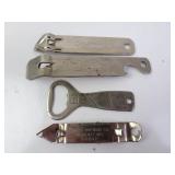 Lot of 4 Miller Brewing Co. Bottle Openers