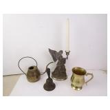 Lot of Vintage Brass & Related Items - Bell