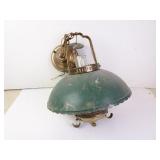 Vintage Hanging Glass Shade Light Fixture with