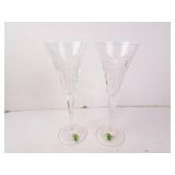 Pair of Waterford Crystal Butterfly Pattern