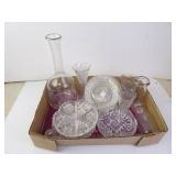 Lot of Misc. Vintage Clear Crystal & Glassware