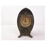 Antique Lux Brand Metal Body Clock 6" Height -