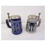 Lot of 2 Vintage Western Germany Stoneware Steins