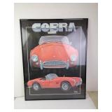 22" x 28" Framed Cobra Car Poster