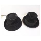 Lot of 2 Fedora Hats