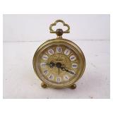 Vintage Linden Gold-Tone Miniature Carriage Clock