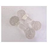 Pair of Antique Cut Glass Knife Rests