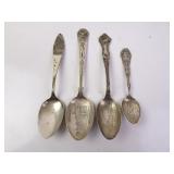 Lot of 4 Sterling Silver Antique Illinois