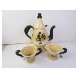 Vintage Metlox Poppytrail Teapot Sugar and