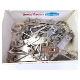 Large Lot of Misc. Bottle Openers in Cigar Box