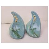 Pair of Vintage Roseville USA Glazed Floral