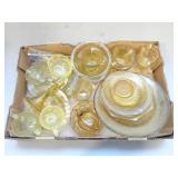 Large Lot of Antique/Vintage Amber Depression