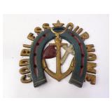 Vintage Cast Iron "God Bless Our Home" Horseshoe