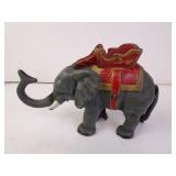 Vintage Cast Iron Circus Elephant Coin Bank -