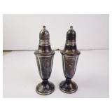 Antique Weighted Sterling Silver Salt & Pepper