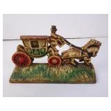 Antique Hubley Cast Iron Stage Coach Door Stop