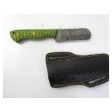 MHS Cutlery Bull Nose Damascus Knife w/ Sheath