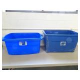 Lot of 2 Large Storage Totes - Missing Lids