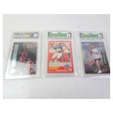 Lot of 3 HGC Graded Sports Cards - Michael Jordan