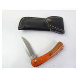 Wooden Handled Folding Pocket Knife - MHS Cutlery