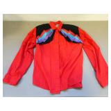 Vintage Wrangler Size M Western Wear Red Shirt