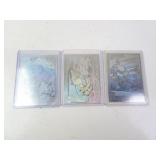 Lot of 3 Marvel 1991 Holographic Cards - Hulk H-2