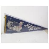 RARE Vintage 1950s Milwaukee Braves Baseball Felt