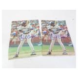 Lot of 2 SIGNED Cecil Cooper Milwaukee Brewers
