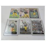 Lot of 6 Green Bay Packers Football Cards -