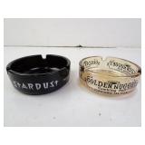 Lot of 2 Las Vegas Casino Glass Ash Trays -