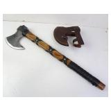 Norse Beard Hatchet with Leather Wrap - MHS