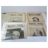 Lot of 4 Antique 1880s-1890s Harpers Weekly